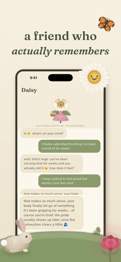 chatting with daisy, a friend who actually remembers